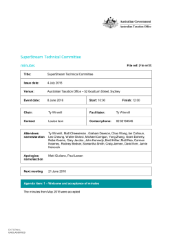 June Minutes 2016 - Software developers homepage