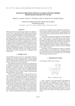 BAYESIAN IDENTIFICATION OF CLOSELY