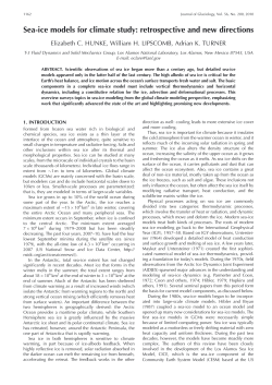 Sea-ice models for climate study: retrospective and new directions