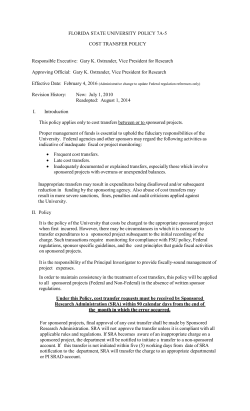 7A-5 Cost Transfer - Regulations and Policies
