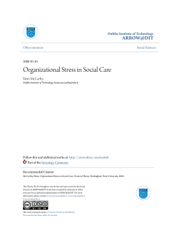 Organizational Stress in Social Care