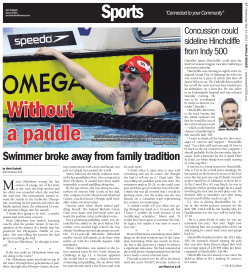 Swimmer broke away from family tradition