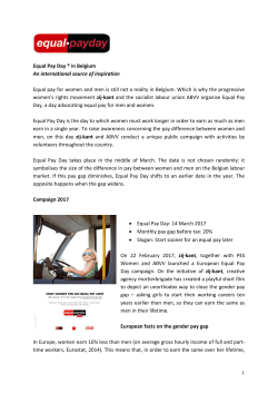 Equal Pay Day in Belgi&euml;