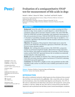 Evaluation of a semiquantitative SNAP test for measurement of bile
