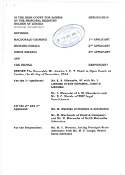 Chipenzi v The People - Global Freedom of Expression