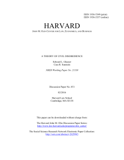 JOHN M. OLIN CENTER FOR LAW, ECONOMICS, AND BUSINESS