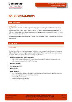 POLYHYDRAMNIOS - cdhb.health.nz