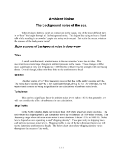 Major sources of background noise in deep water