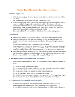 Master List of Duties to Run a Court of Honor