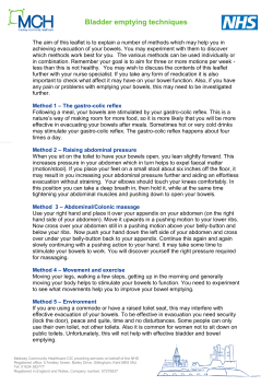 Bowel emptying techniques - Medway Community Healthcare
