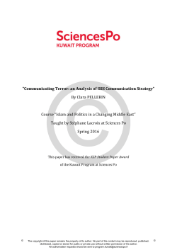 Communicating Terror: an Analysis of ISIS