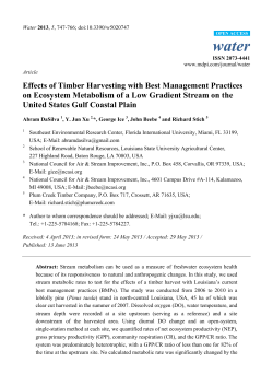 Effects of Timber Harvesting with Best Management Practices on