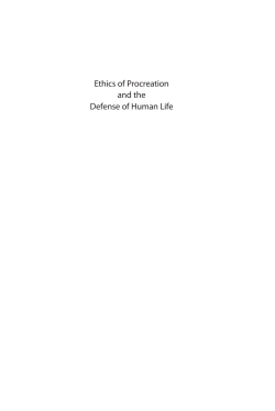 Ethics of Procreation and the Defense of Human Life