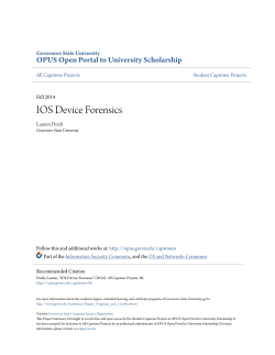IOS Device Forensics - OPUS - Governors State University