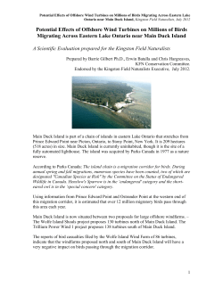 Potential Effects of Offshore Wind Turbines on Millions of Birds