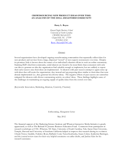 CROWDSOURCING NEW PRODUCT IDEAS - UNC