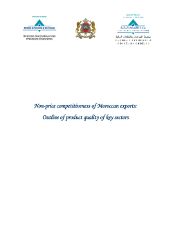 Non-price competitiveness of Moroccan exports: Outline of product