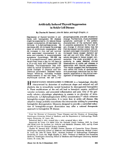 Artificially Induced Thyroid Suppression in Sickle Cell Disease