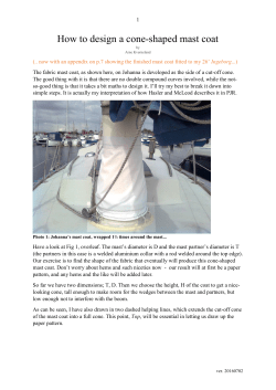 How to design a cone-shaped mast coat