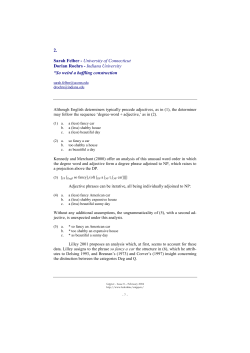 2. Sarah Felber - University of Connecticut Dorian