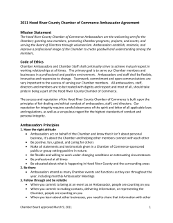 2011 Hood River County Chamber of Commerce Ambassador