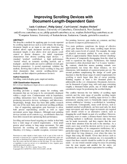 Improving Scrolling Devices with Document-Length
