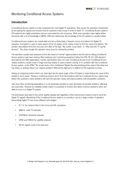 Monitoring Conditional Access Systems