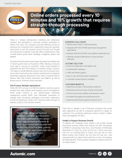 Online orders processed every 10 minutes and 18% growth: that