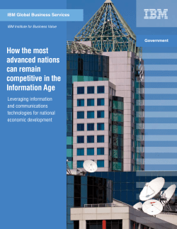 How the most advanced nations can remain competitive