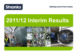 2011 - Shanks Group plc
