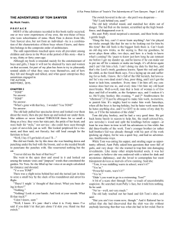 THE ADVENTURES OF TOM SAWYER MOST of the adventures