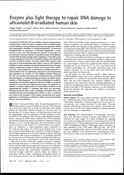 Enzyme plus light therapy to repair DNA damage in