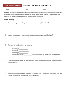 Coaster Car Design Explanation