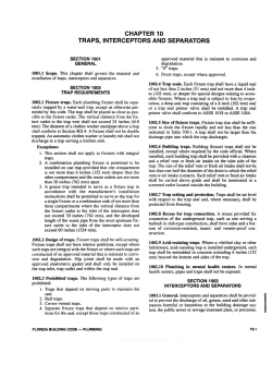 CHAPTER 10 TRAPS, INTERCEPTORS AND SEPARATORS