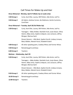 Call Times for Make