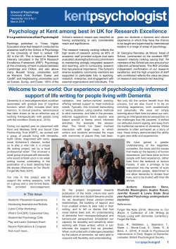 Mar 2015 - University of Kent