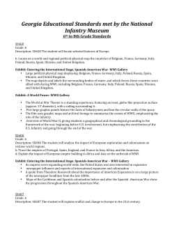 Georgia Educational Standards met by the National Infantry Museum
