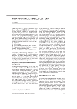 how to optimize trabeculectomy