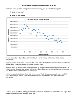World Series viewership and the cost of an ad
