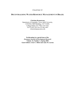 chapter 12 decentralising water resource management in brazil