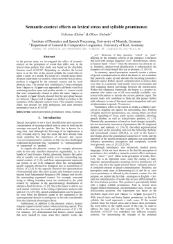 Semantic-context effects on lexical stress and syllable prominence