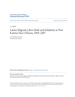 Latino migrant labor strife and solidarity in post
