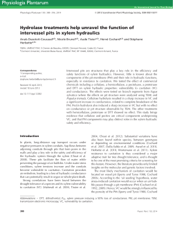 Hydrolase treatments help unravel the function of intervessel pits in