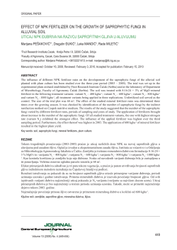 EFFECT OF NPK FERTILIZER ON THE GROWTH OF