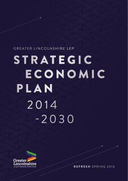 Strategic Economic Plan - 2016 Refresh