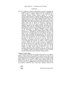 Senate Bill 1 - Las Vegas Stadium Authority