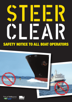 Steer Clear - Safety notice to all boat operators