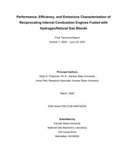 Performance, Efficiency, and Emissions Characterization