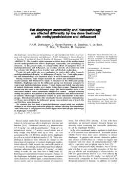 Rat diaphragm contractility and histopathology are affected