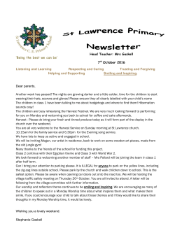 7th October 2016 - St Lawrence CE Primary School